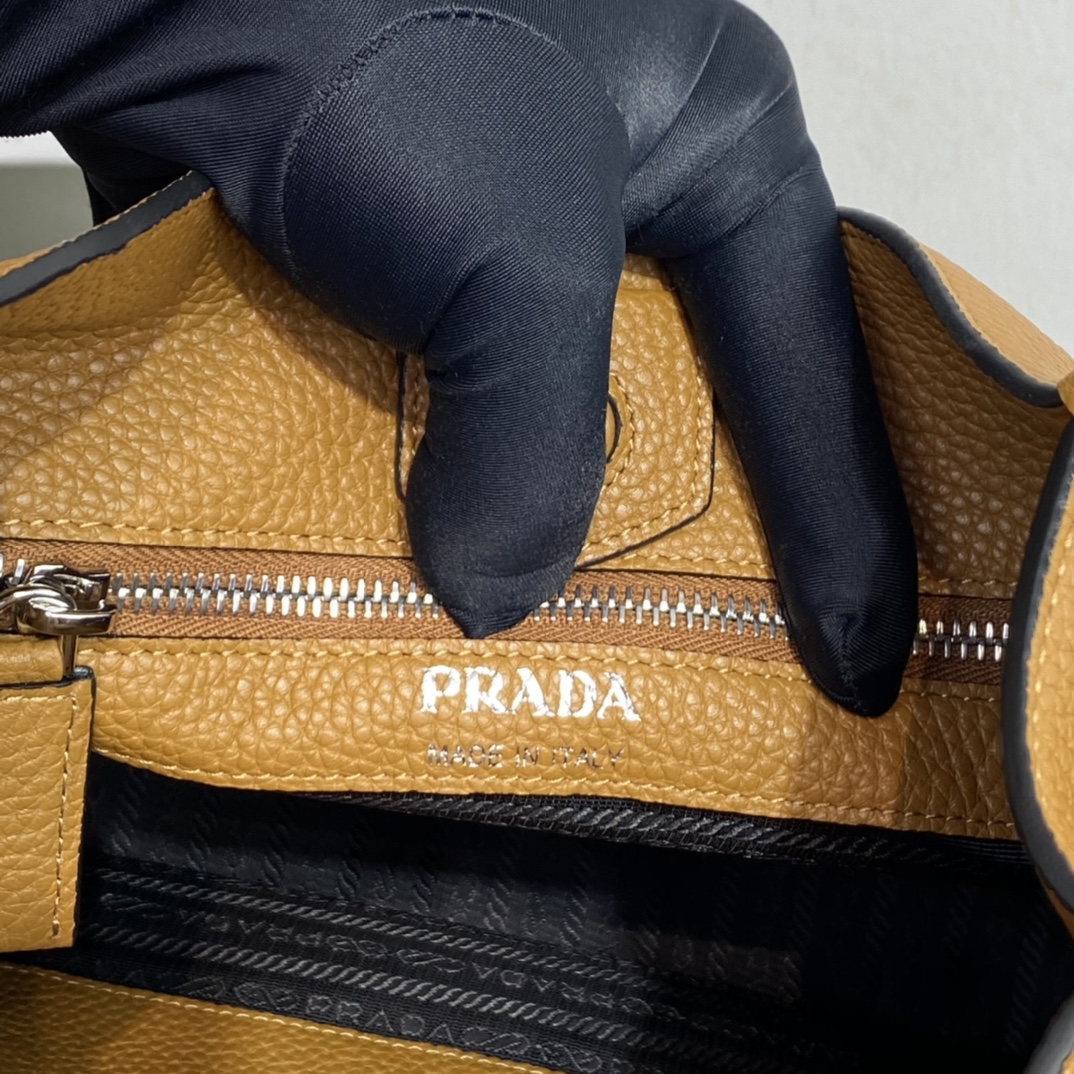 Prada Soft Leather Hobo Bag Shoulder Bag Caramel 1BC073